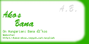 akos bana business card